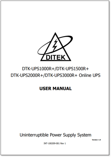 DITEK Data Sheets provide useful specifications and other product information